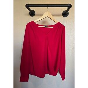 Tahari Red Blouse Women's Size Small